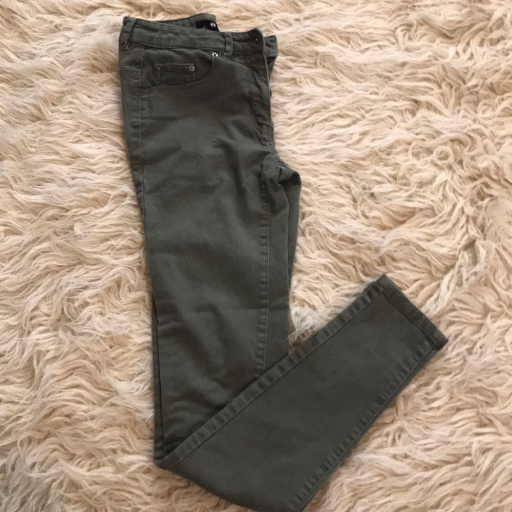 Army green jeans